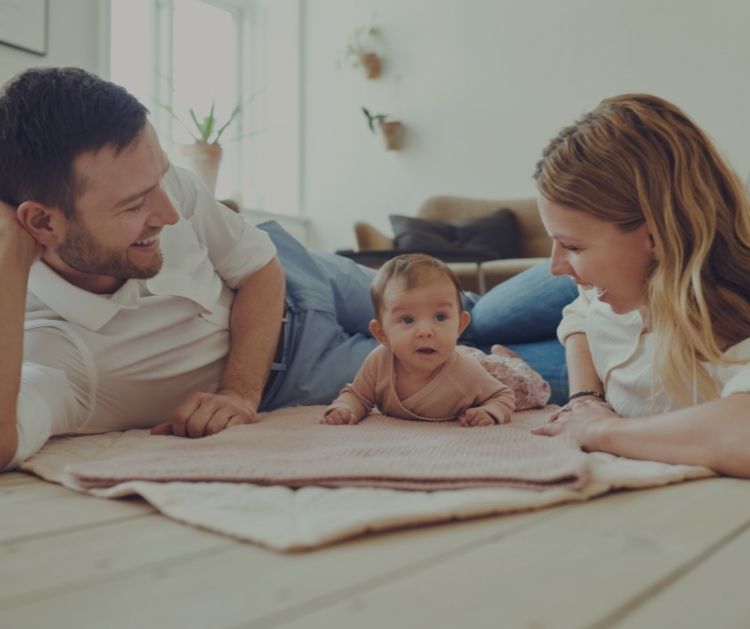 Young parents with baby